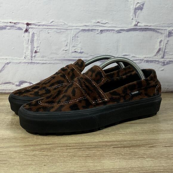 Vans Style 53 Brown Leopard Slip On Loafers Sneakers - Picture 3 of 8